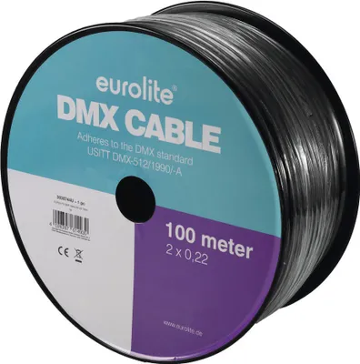 Produktbild von EUROLITE DMX Kabel 2x0,22 100m sw (3030744U)