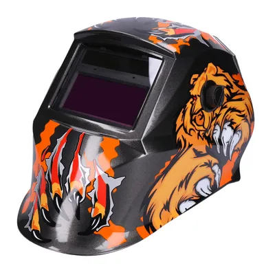 Produktbild von Automatik Solar Schweißhelm mit UV-Schutz, autom. Verdunkelung, Feuerhemmend, schnelle Schaltzeiten - Design: Bear