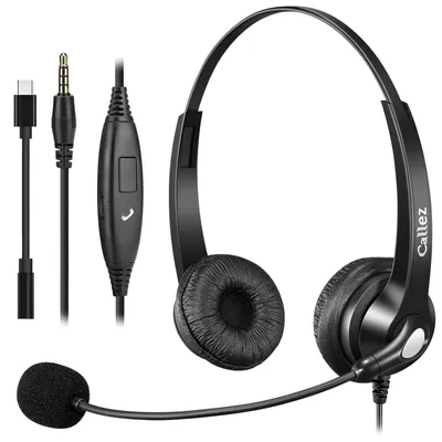 Produktbild von Klinke Headset Handy mit Mikrofon Noise Cancelling und Lautstärkeregler