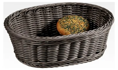 Produktbild von Ovaler Brot- und Obstkorb, 29,5 x 23 x 9,5 cm, grau