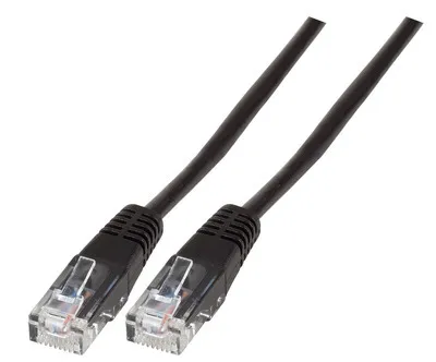 Produktbild von Modularkabel RJ45 (8/4) - RJ45 (8/4) -- vergossen, schwarz, 10 m