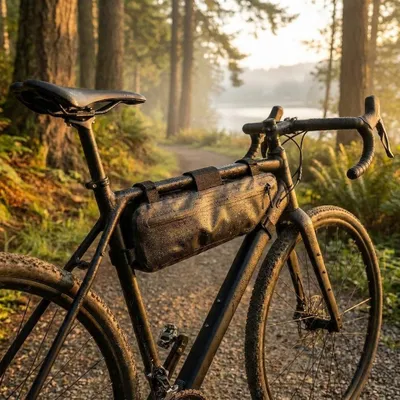 Produktbild von M-Wave Bikepacking Rahmentasche 2,1 l Schwarz - Wasserdichte Oberrohrtasche f...