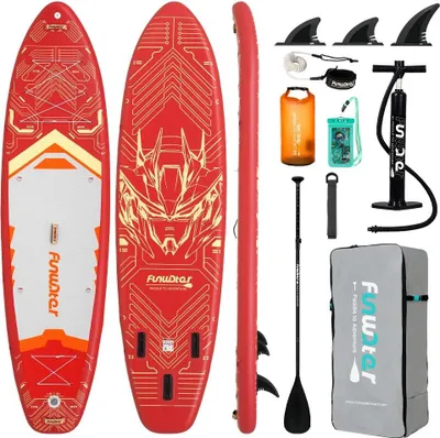 Image de Planche de SUP gonflable - Stand Up Paddle - 350 x 90 x 15 cm - PVC - Pour adultes - Kit d'accessoires complet - SUPFW50C