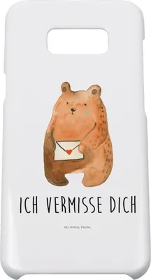 Produktbild von Mr. & Mrs. Panda Samsung Galaxy S8 plus Handyhülle  Bär Liebesbrief - Weiß - Geschenk, Sehnsucht, Vermissen, Handy Case, Teddy, Freund, Cover, Hülle, Freundin