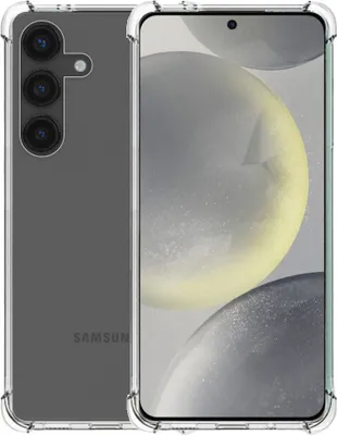 Image de Housse de téléphone portable adaptée au Samsung Galaxy S24
  transparent - Housse antichoc en silicone TPU avec bumper Shockproof - Smartphonica