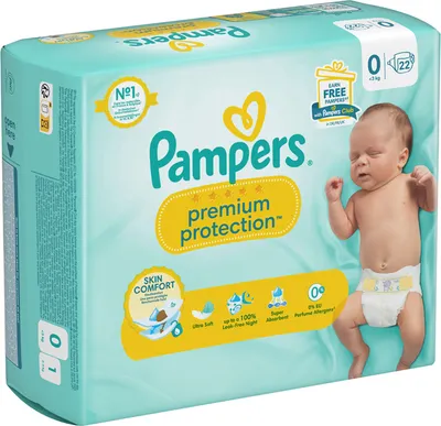Produktbild von Pampers Windel Premium Protection New Baby Größe 0 Micro 22 Stück
