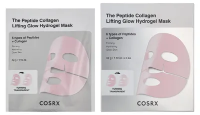 Produktbild von 3 x 34g Cosrx The Peptide Collagen Lifting Glow Hydrogel Mask