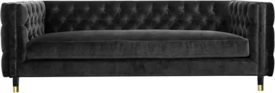 Produktbild von Schwarze Chesterfield Sofa xxl Big Luxus Möbel 4 sitzer Textil Stoff Couchen Neu