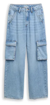 Produktbild von Tom Tailor 1047384_176, Jeans, Weiblich, Kind, Hellblau, Weites Bein, Kleidungsknopf, Reißverschluss
