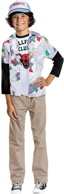 Produktbild von Stranger Things - Dustin Kostüm für Kinder Kindergröße: 122-128