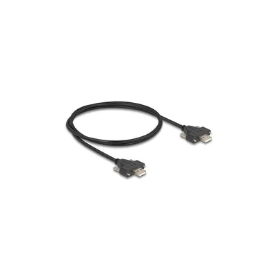 Image de DELOCK USB 2.0 Kabel Typ-A Stecker zu Stecker mit Schraubenabstand 30mm 1m schwarz