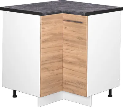 Produktbild von Eckunterschrank Vicco Fame-Line Goldkraft Eiche 80.5 cm , AP Anthrazit, Model 45374