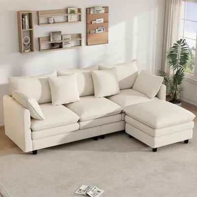 Produktbild von L-förmiges Ecksofa mit Chaiselongue 212×150×90 cm Beige