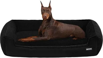 Immagine prodotto di Cuccia per cani, sfoderabile, lavabile, nera, 120x90x30 cm