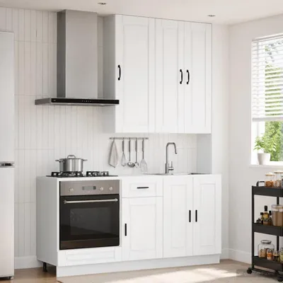 Produktbild von Kücheneinheit PORTO 5 pcs Weiß Holzwerkstoff - Küchenschränke c2242