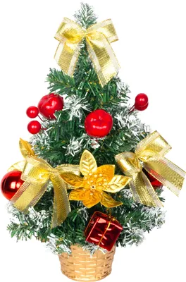 Imagen del producto de Árbol de Navidad decorado MagicHome Navidad, dorado y rojo, 30 cm
