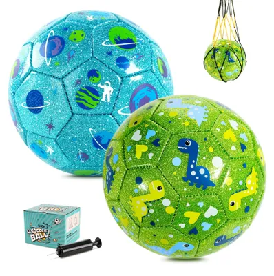 Image de Solidchoice - Ensemble de 2 ballons de foot pour enfants
