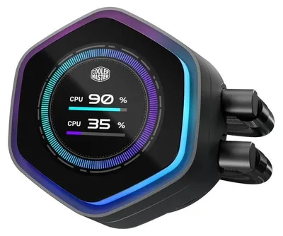 Zdjęcie produktu dla Cooler Master MasterLiquid Atmos II 240 LCD Black, Chłodnica cieczy all-in-one, 12 cm, 240,35 m³/h, Czarny