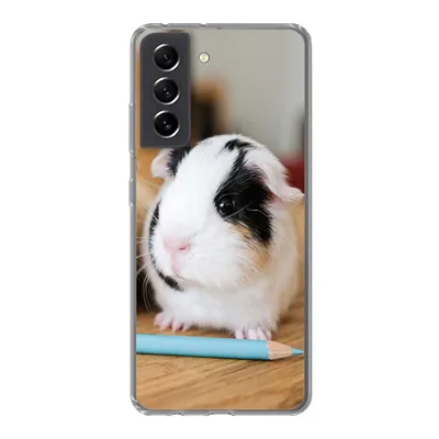 Produktbild von MuchoWow® Handyhülle Schutzhülle Hülle für Samsung Galaxy S21 FE Entzückende Baby-Meerschweinchen Silikon Softcase Handy Hülle - Mobiltelefonhülle