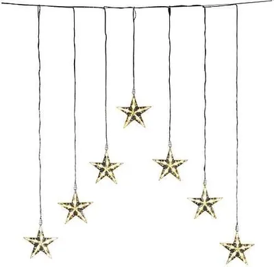 Obrázok produktu pre Konstsmide 7 Star Curtain with LED's, 7 žiaroviek, LED, Neutrálna biela, 1160 mm, 762 mm, 1 kg
