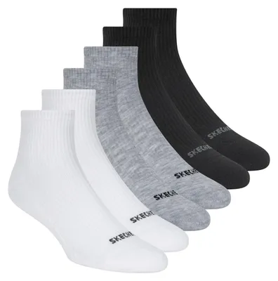 Productafbeelding van Skechers 6-pack enkelsokken – Wit/Grijs/Zwart – Maat M