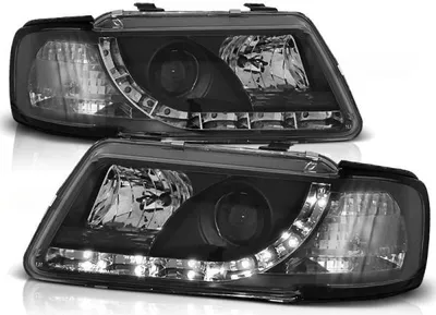 Produktbild von LED Tagfahrlicht Design Scheinwerfer passend für Audi A3 8L 96-00 schwarz
