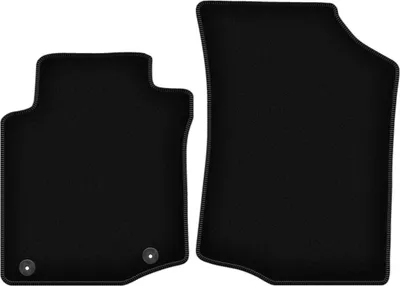 Produktbild von Wielganizator Velours-Autoteppiche vorne – passend für Toyota Aygo I (Schrägheck, Bj. 2005-2014) –  schwarz, passgenau, mit Befestigungen set 2 Stk.