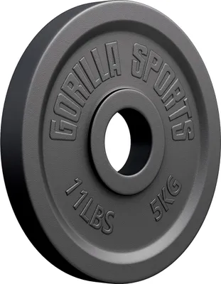Produktbild von GORILLA SPORTS® Olympia Hantelscheiben - 5kg Gewichte, 50mm Bohrung, Gusseisen - Gewichtsscheiben, Hantelscheiben-Set, Hanteln