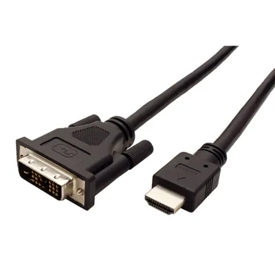 Obrázek produktu pro ROLINE DVI/HDMI, M/M, 10 m, 10 m, DVI, HDMI, Samec, Samec, Zlato