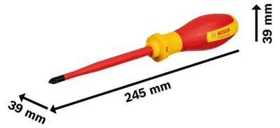 Immagine prodotto di Cacciavite VDE Bosch PH2 x 125 Professional rosso/giallo (1600A02NB9)