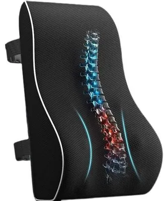 Produktbild von Lendenwirbelstützkissen für Bürostühle – Auto – Viskoelastischer Schaum – Rückenkissen zur Linderung von Rückenschmerzen – Gaming-Stuhl