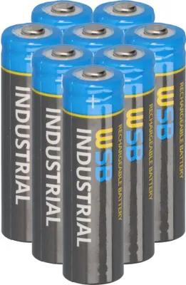 Produktbild von 8x WSB Industrial IFR 14500 AA Solar Akku LiFePO4 3,2V 600mAh