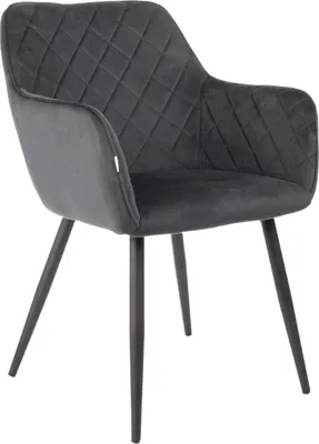 Produktbild von HOMLA SHELTON Veloursstuhl grau 56x60x84cm