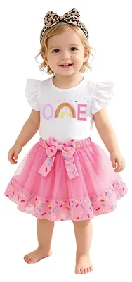 Imagen del producto de Conjunto de falda de tul para niñas con camiseta