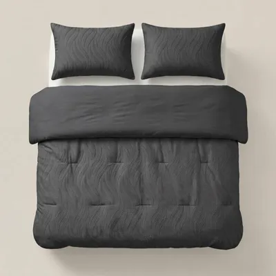 Imagen del producto de Sleeptime, edredón Lazy, color gris, 200 x 200 cm, incluye fundas de almohada