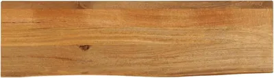 Produktbild von Tischplatte aus Massivholz mit Baumkante 120x40x2,5 cm