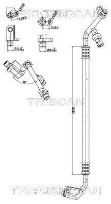Produktbild von TRISCAN Hochdruckleitung und Niederdruckleitung Klimaanlage Hochdruckleitung 9010 24020 für OPEL Vivaro A Kastenwagen (X83)