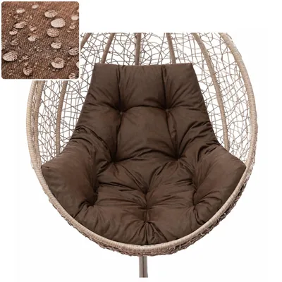 Obrázok produktu pre Záhradný vankúš "GEORGE" - 120×100×8 cm, pre závesné kreslo a hojdačku - vodeodolný, odolný voči UV žiareniu | PillowPrim