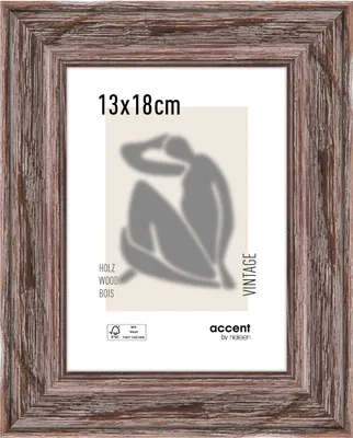 Produktbild von accent by nielsen Holz Bilderrahmen Vintage, 13x18 cm, Braun