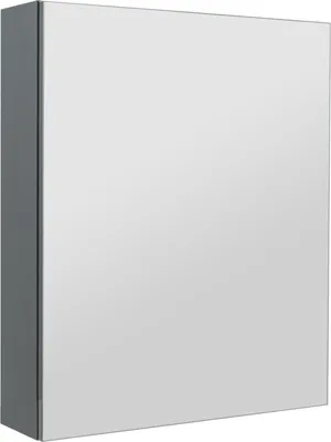 Zdjęcie produktu dla Szafka łazienkowa z lustrem lustrzana wisząca antracyt połysk 50 cm