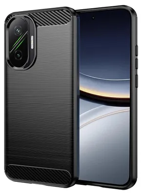 Produktbild von Techsuit – Carbon-Silikonhülle für Xiaomi Poco F7 – schwarz