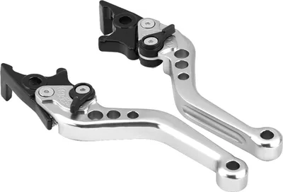 Produktbild von 1 Paar CNC Aluminium Motorrad Roller Modifikation Doppelscheibenbremshebel Silber