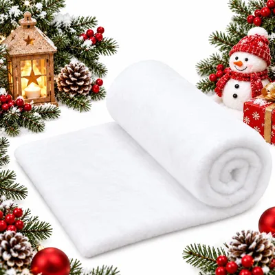 Immagine prodotto di Tappeto di neve, Natale, 80 x 300 cm, neve artificiale, bianco, spesso, decorativo