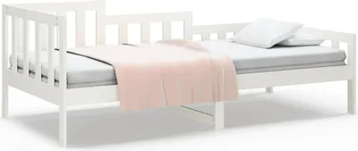 Obrázek produktu pro vidaXL Denní postel bez matrace bílá 90x200 cm borovicový masiv