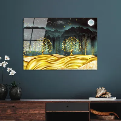 Produktbild von Wallity, UV-382 50 x 70, Dekorative Malerei aus gehärtetem Glas, 100 % gehärtetes Glas, Mehrfarbig, 50 x 70 cm