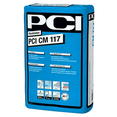 Produktbild von PCI CM117 Flexkleber für keramische Fliesen Platten und Naturstein 25kg grau 31350