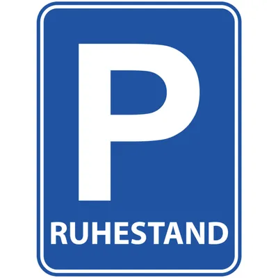 Produktbild von Rentner Parkplatzschild Türschild 'Ruhestand' 45 x 33,5 cm