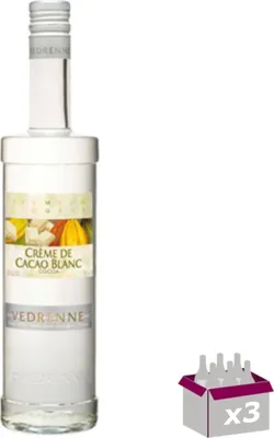 Produktbild von Lot de 3 Vedrenne - Crème de cacao blanc 25° - 70cL