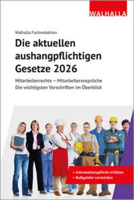 Produktbild von Die aktuellen aushangpflichtigen Gesetze 2026