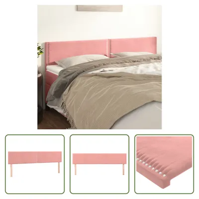 Produktbild von The Living Store Kopfteile 2 Stk. Rosa 100x5x78/88 cm Samt